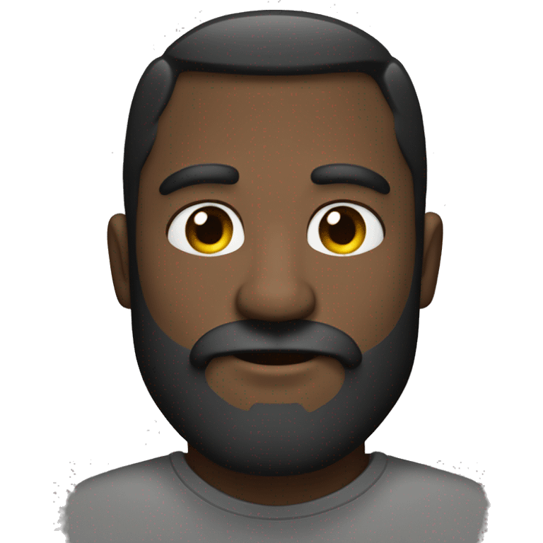 hombre musculoso con barba negra emoji