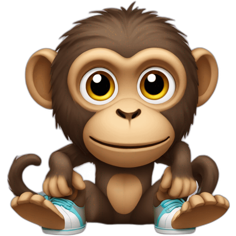 A Monkey with shoes emoji