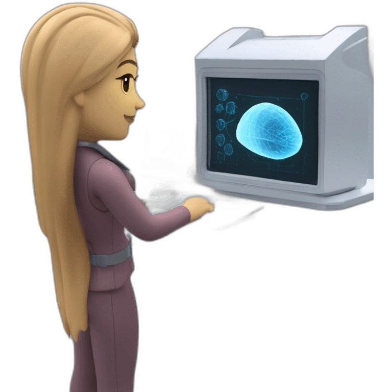 Futuristic-Biomedical-Engineer-studying-hologram-3d-model-of-breast emoji