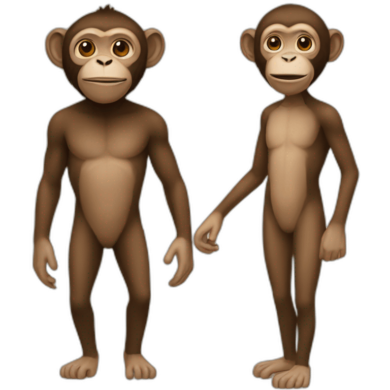 monkey and human emoji