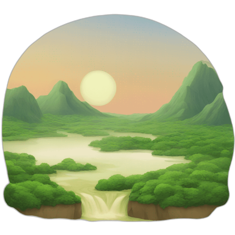 Paysage de satori emoji