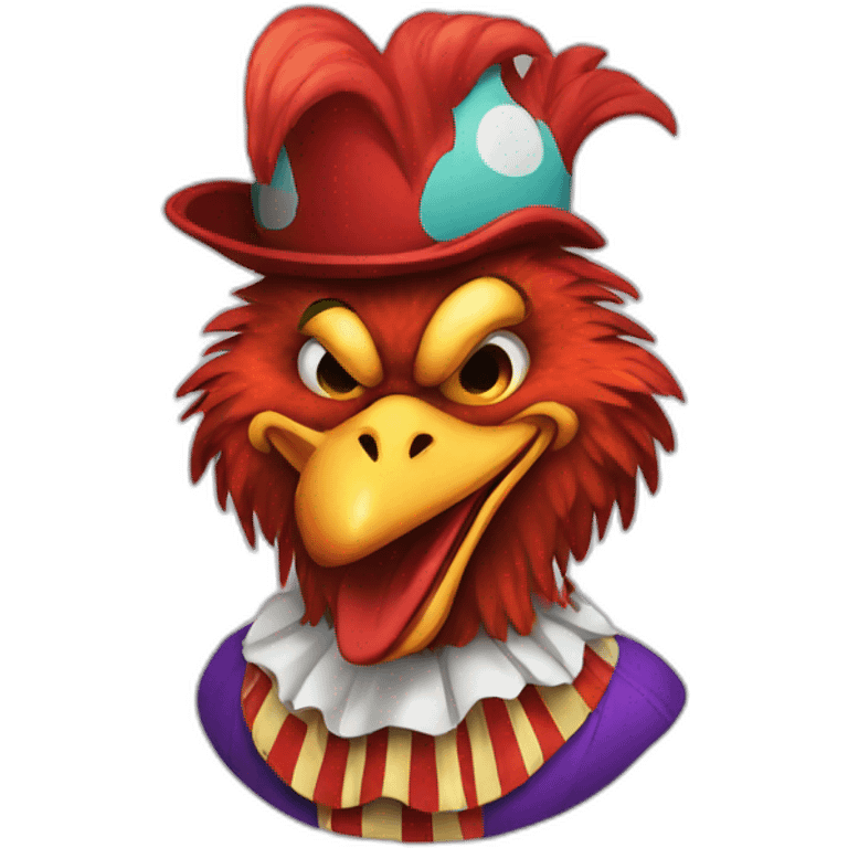 Rooster clown emoji