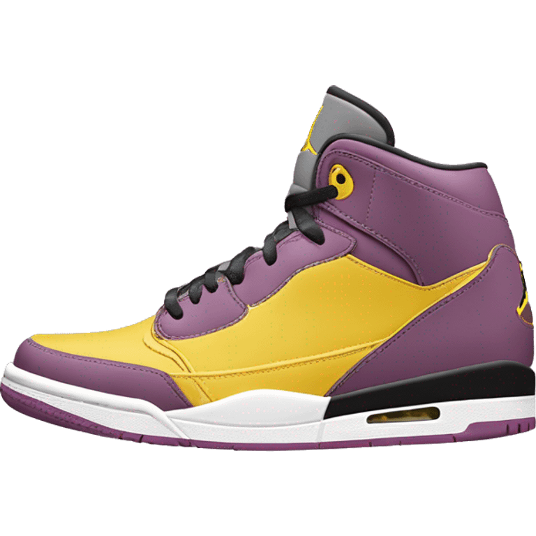 Air Jordan mauve et jaune emoji