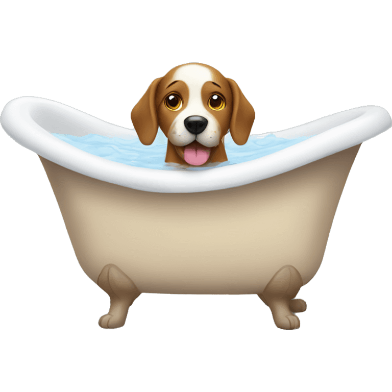 dog in a bath emoji