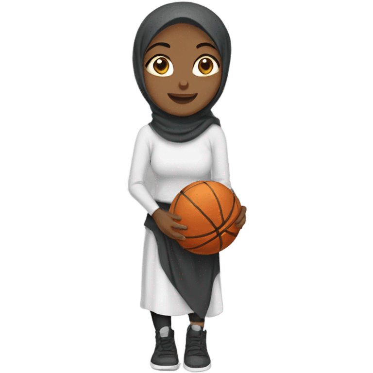 hijabis playing basketball emoji