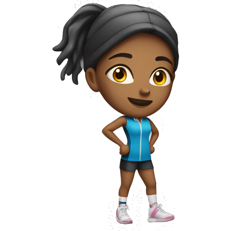 Emoji of a girl with a sporty look  emoji