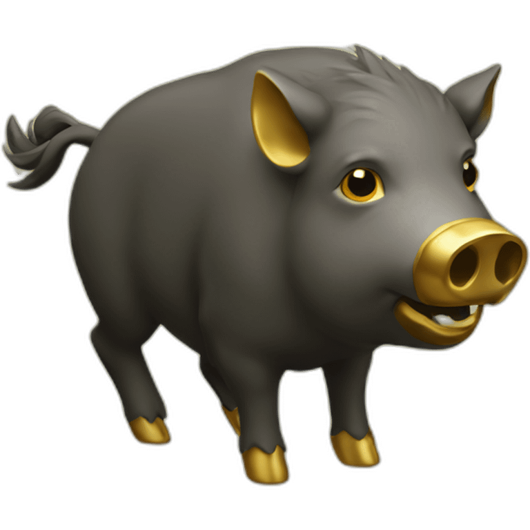 boar with gold emoji