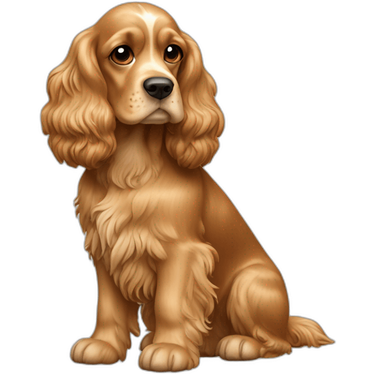 Dog-golden-english-cocker-spaniel-full-body-standing emoji