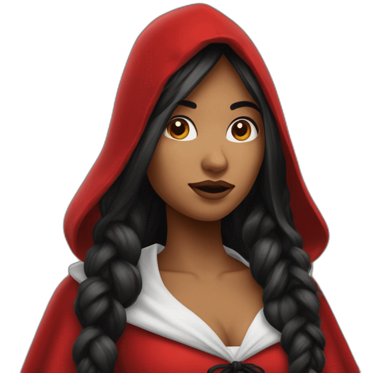 red-ridding-hood-with-long-black-strait-hair-with-white-break emoji