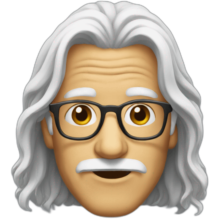 glasses old man long hair emoji