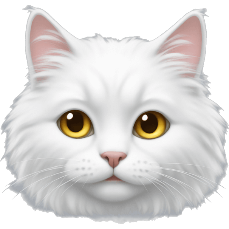 white fluffy cat emoji