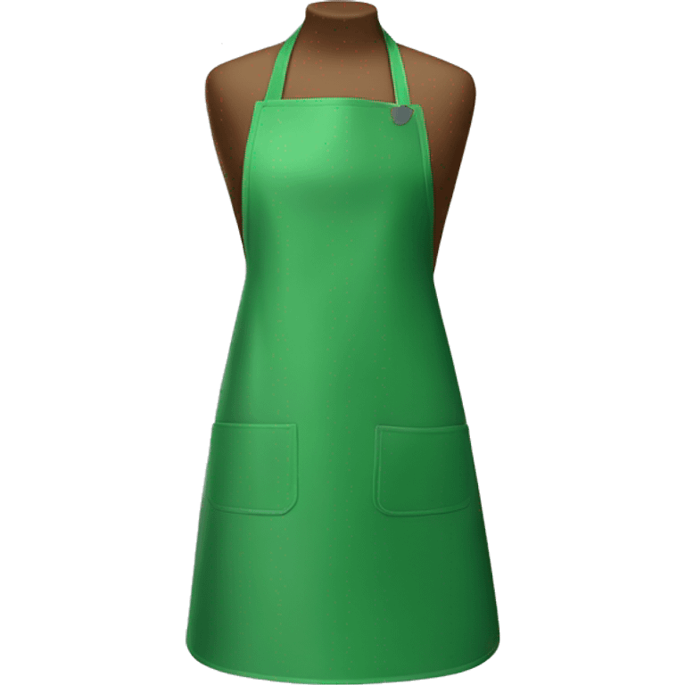 Realistic green kitchen apron. emoji