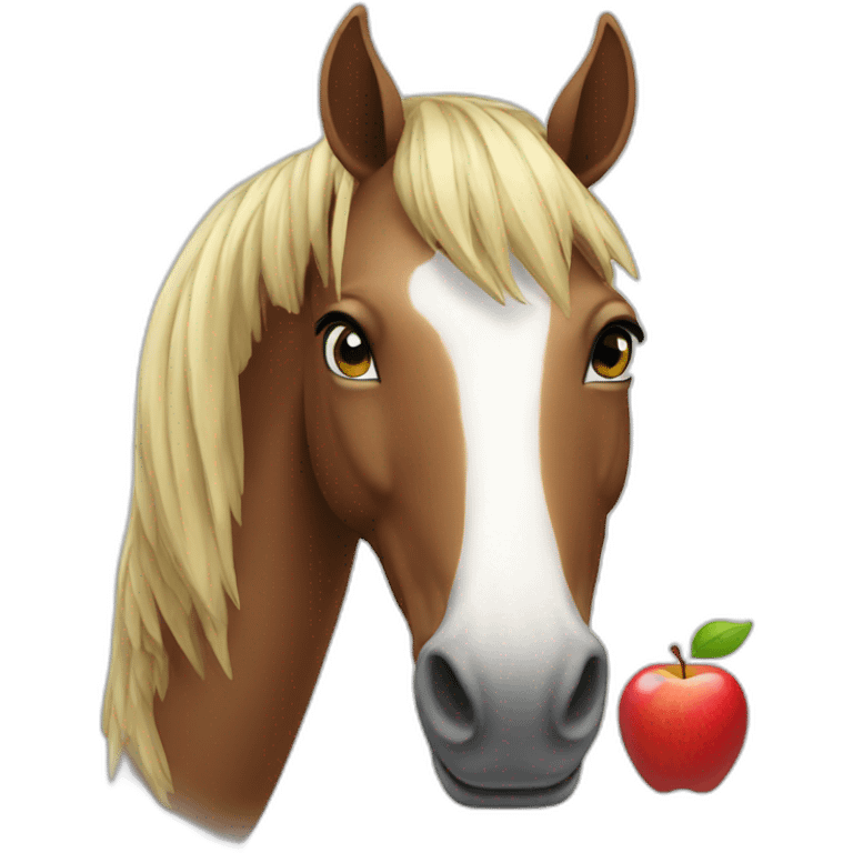 horse with apple emoji