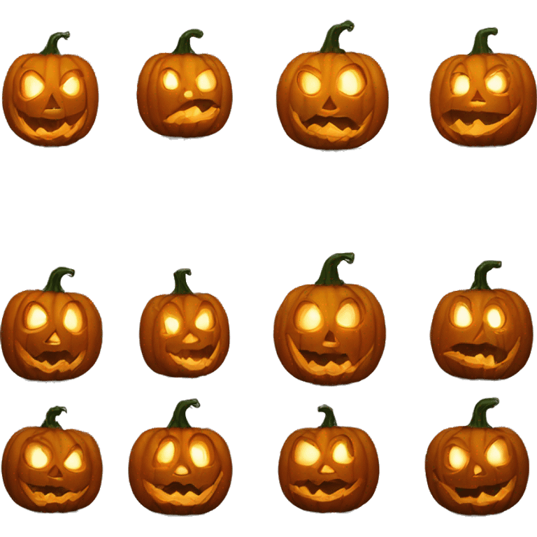 Scary glowing Jack-o-lantern emoji