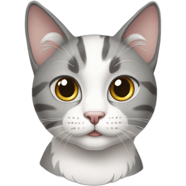 gray-and-white-cat emoji