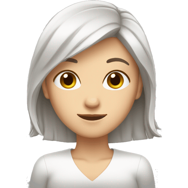 white woman with brown medium hair relieved wiping forehead with hand emoji