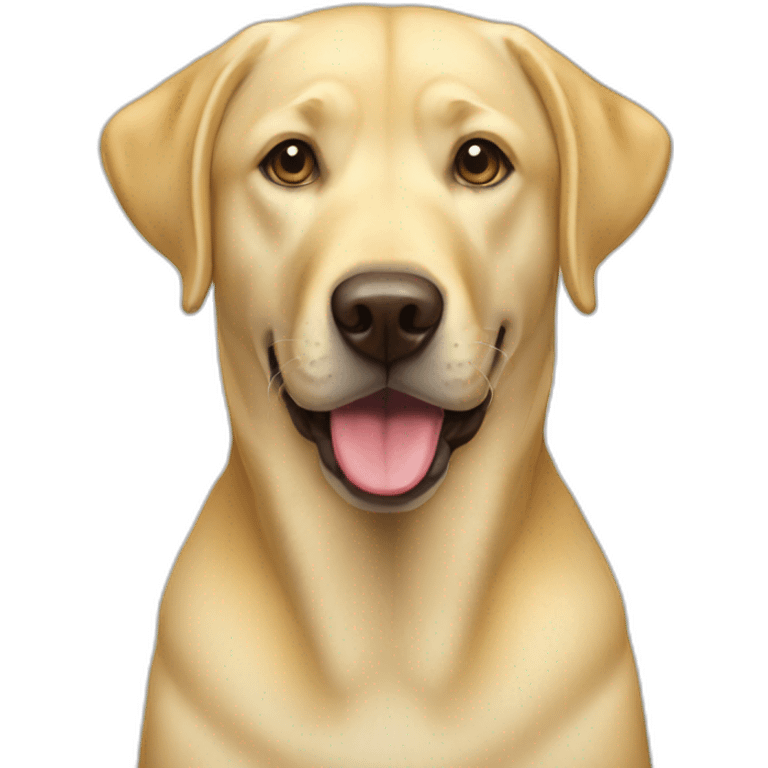 yellow lab baring teet emoji