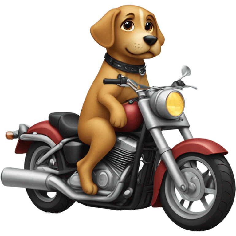 Dog on a motorcycle  emoji