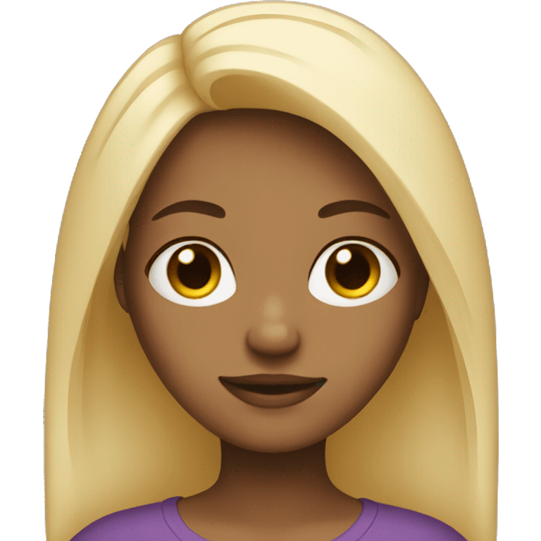 girl with half black half blonde hair emoji