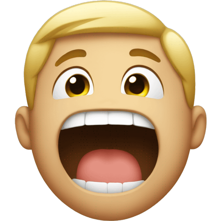 a kid holding his mouth emoji