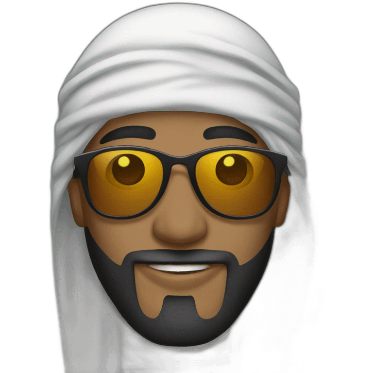 Muslim men sunglasses emoji