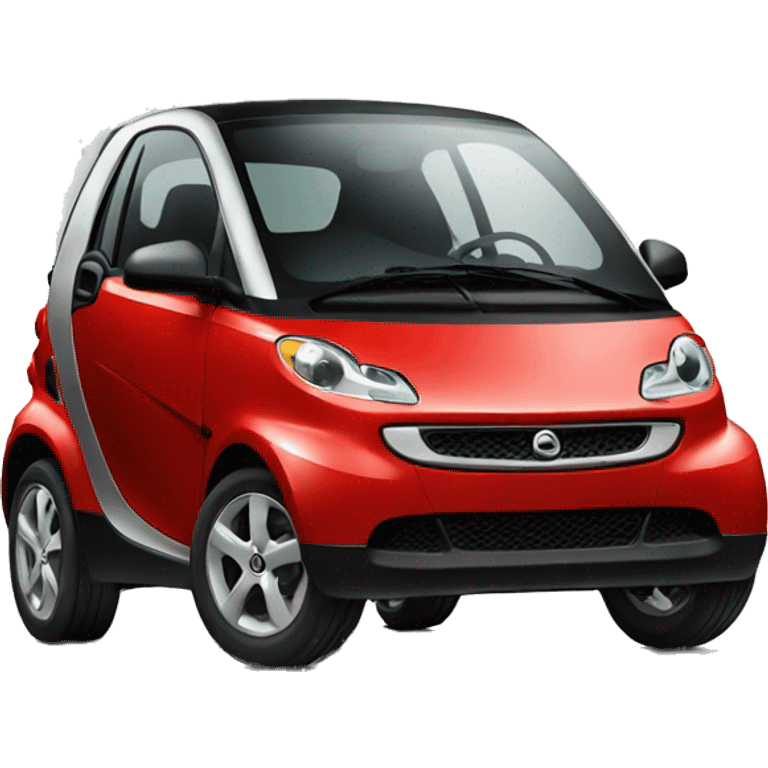 Red Smart car front cartoon emoji