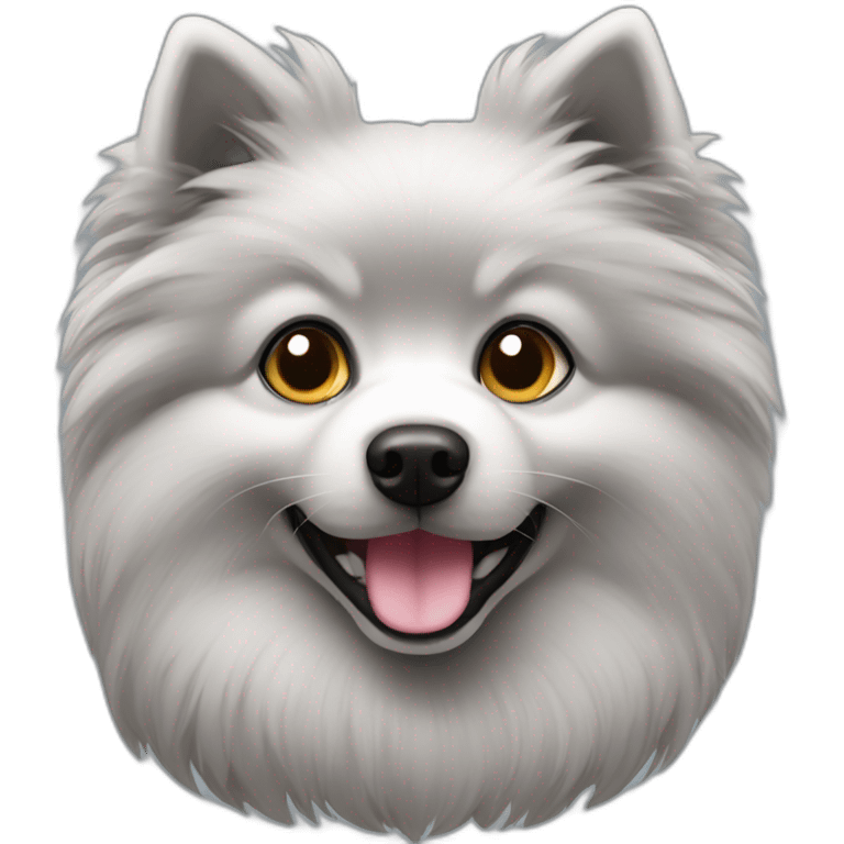 Gray small spitz emoji