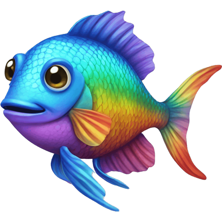 Rainbow fish emoji