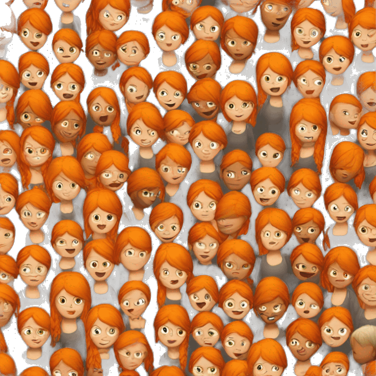 Orange hair girl emoji