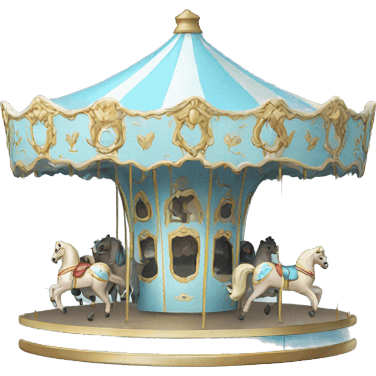 Pastel blue carousel emoji