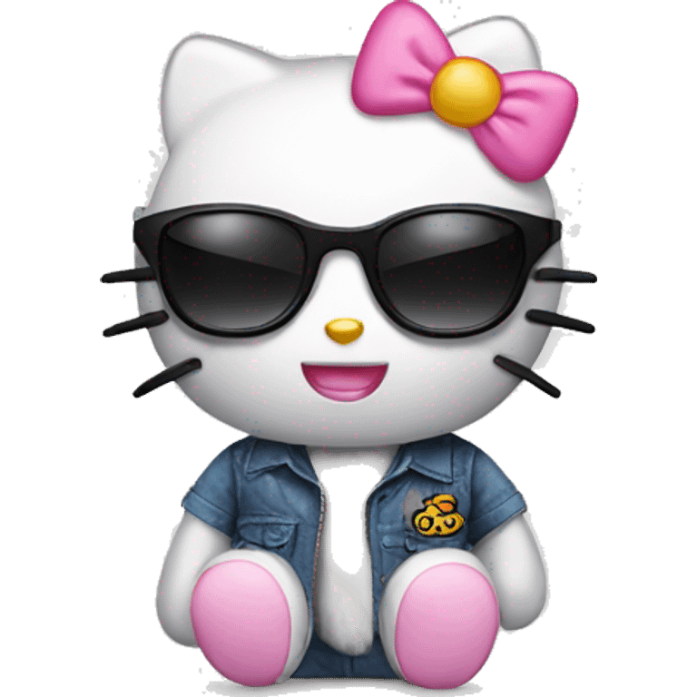 hello kitty with sunglasses emoji