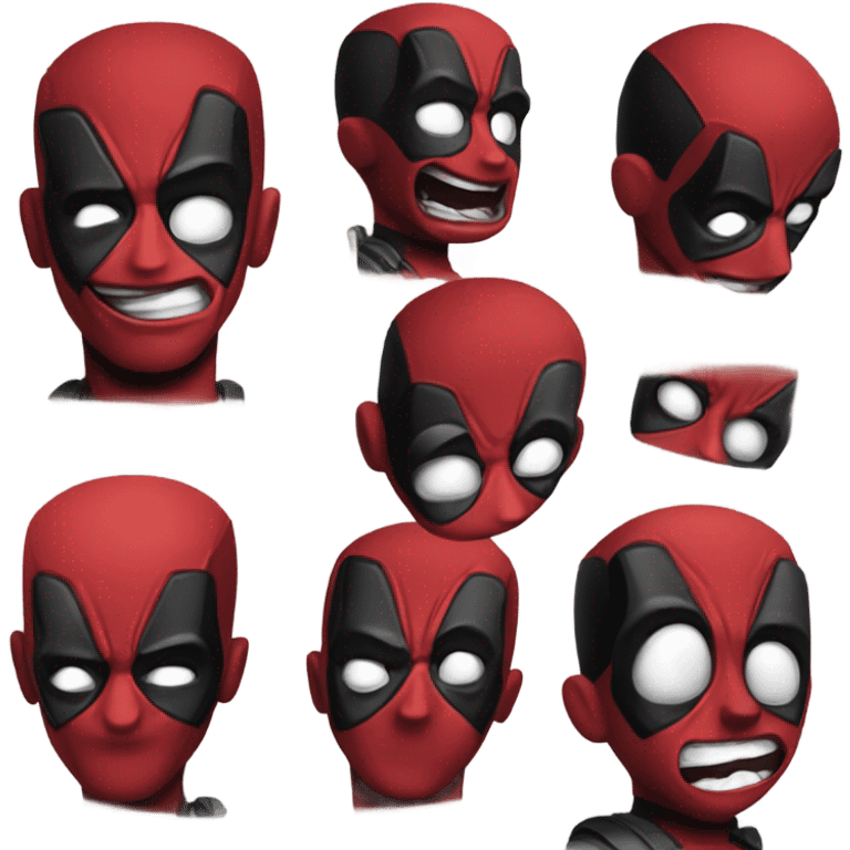 Deadpool making a winking expression emoji