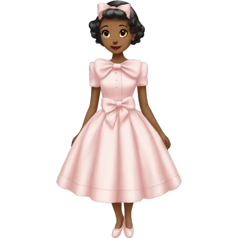 pale pink Vintage bow dress emoji