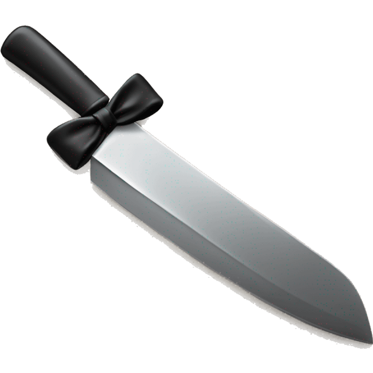 knife with black bow on it  emoji