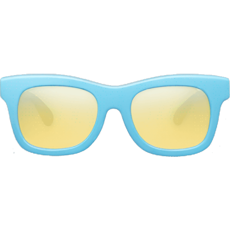 Pastel blue sunglass emoji