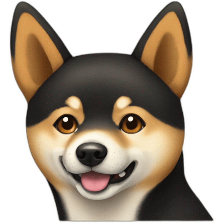 shiba inu black and tan emoji