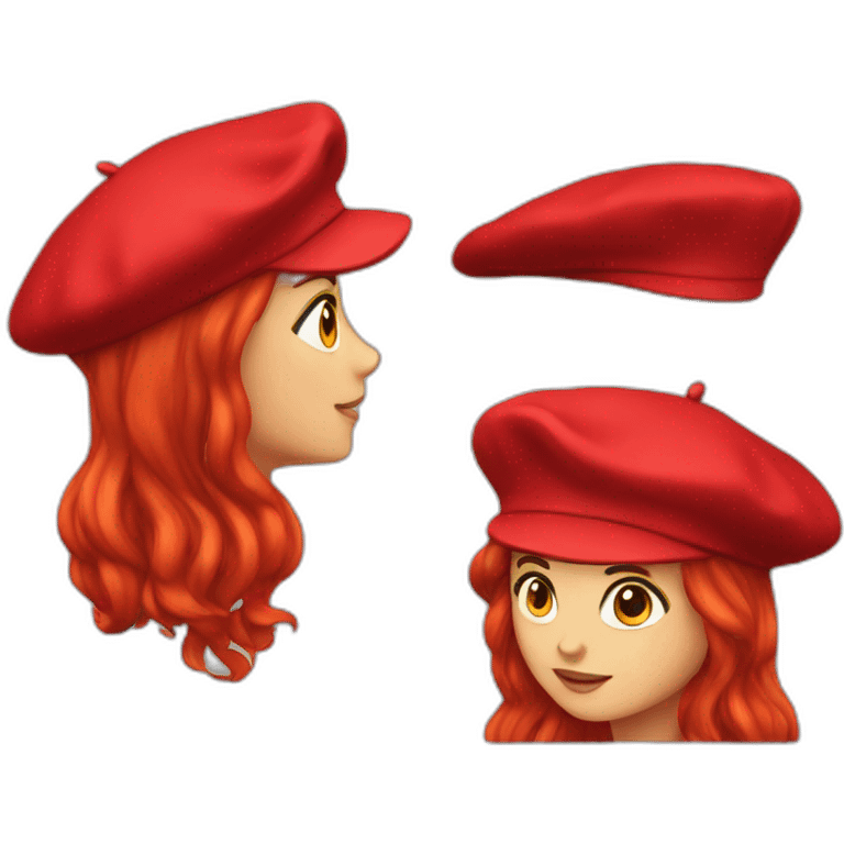 Red beret for girls emoji