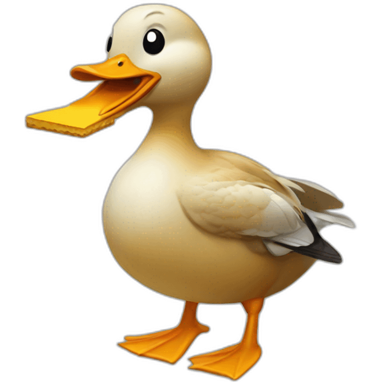 Duck eating crackers emoji