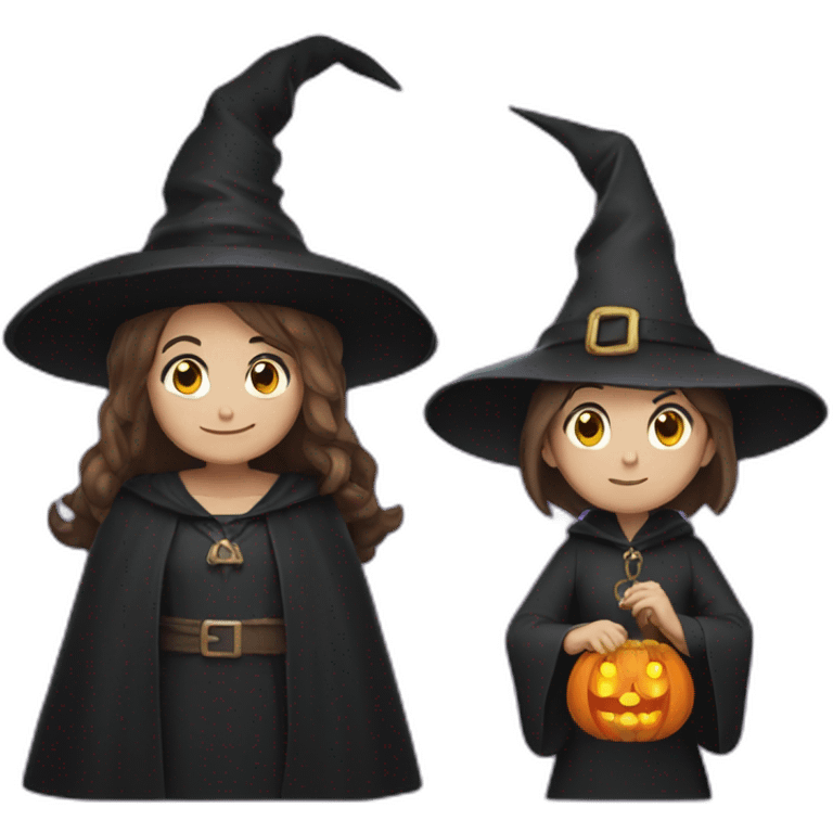 A witch and a wizard emoji