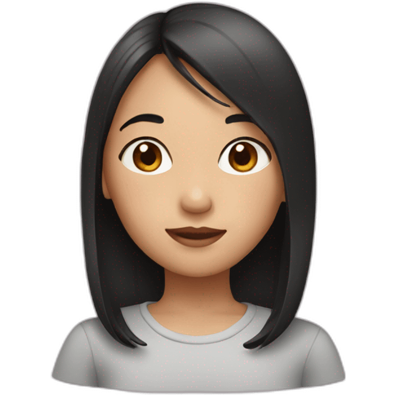 A girl with Asian features emoji