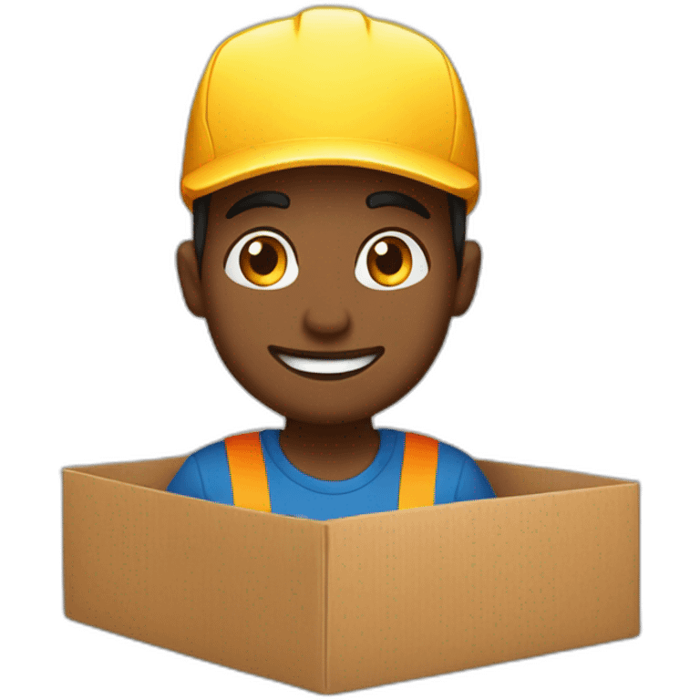 Deliveryman on New Year emoji