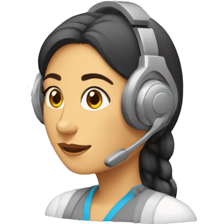 turkish woman with a headset emoji