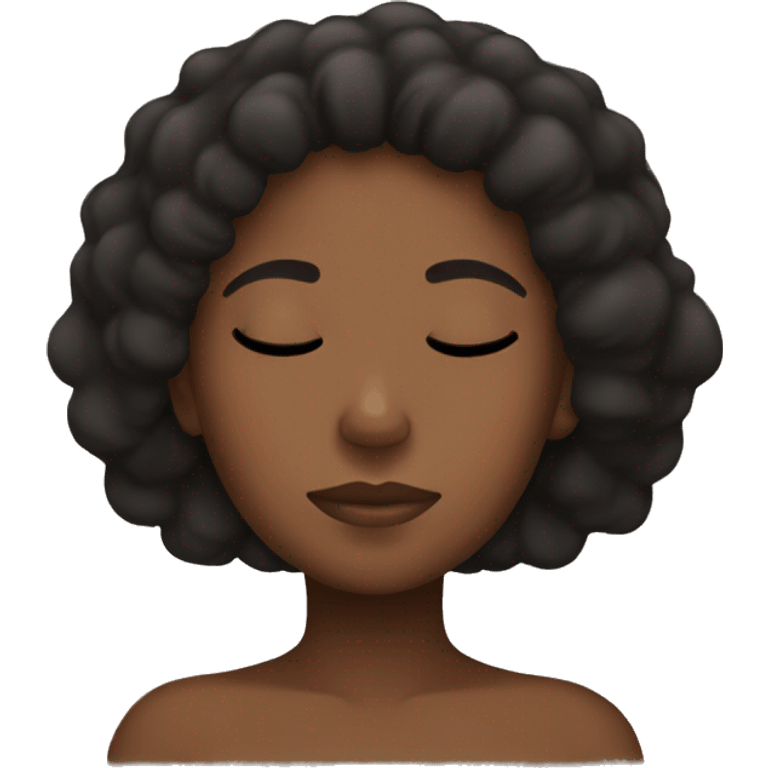 Black girl sleeping  emoji