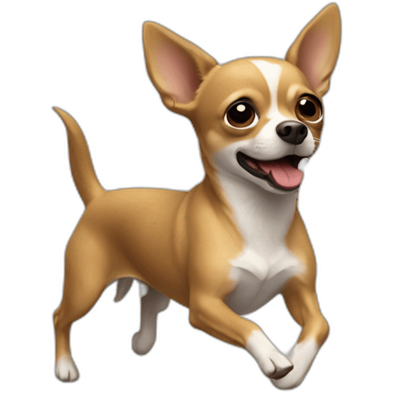 chihuahua negro corriendo emoji