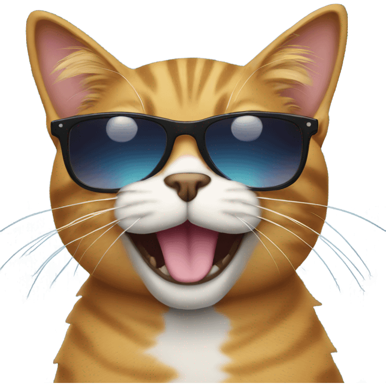 Cat with sunglasses emoji