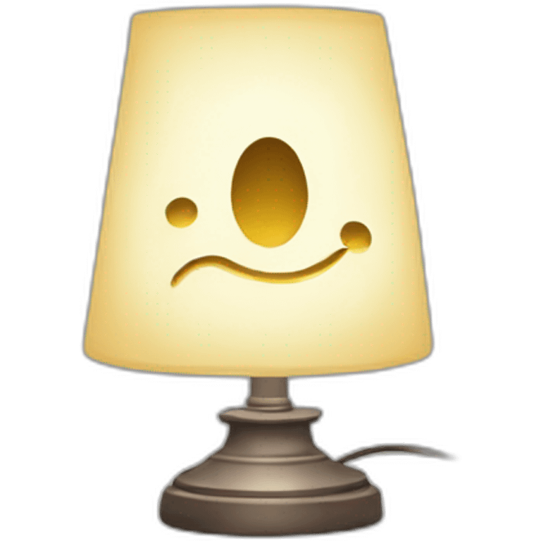 lamp with a face emoji