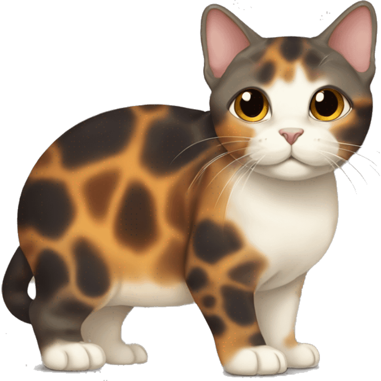 tortoise shell colored cat with soft color variation  emoji