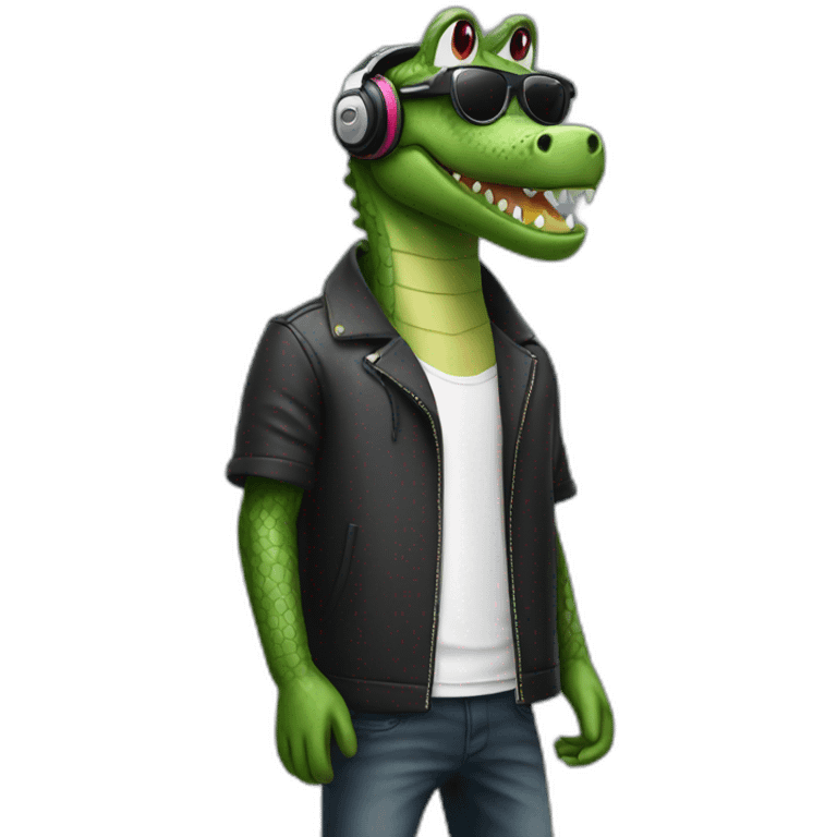 Dj crocodile emoji