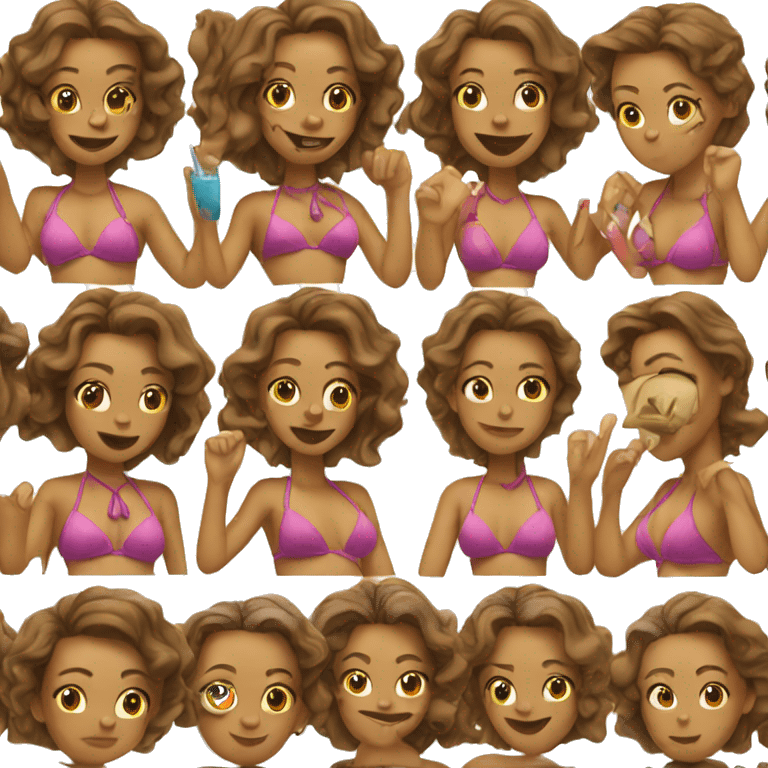 Woman in bikini emoji