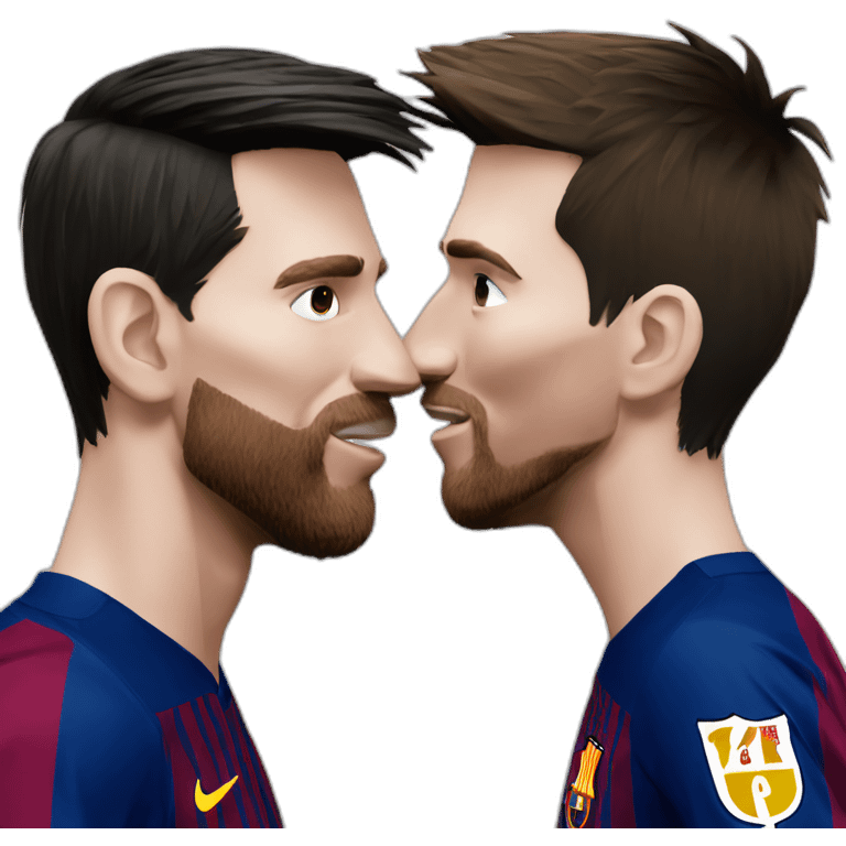 adolph hitter and Lionel Messi kissing emoji